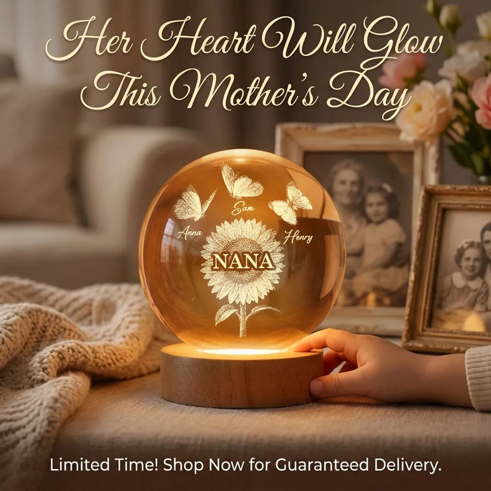 Personalized LED Night Light for Grandma - Family Names Keepsake Gift Lamp MagicInPrints