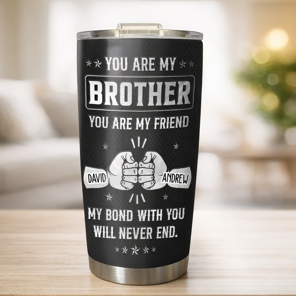 Personalized Brother Tumbler for Men - Sentimental Gift for Sibling Bond Cup MagicInPrints