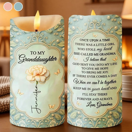 Personalized LED Candle for Granddaughter - Sentimental Gift from Grandma Lamp MagicInPrints