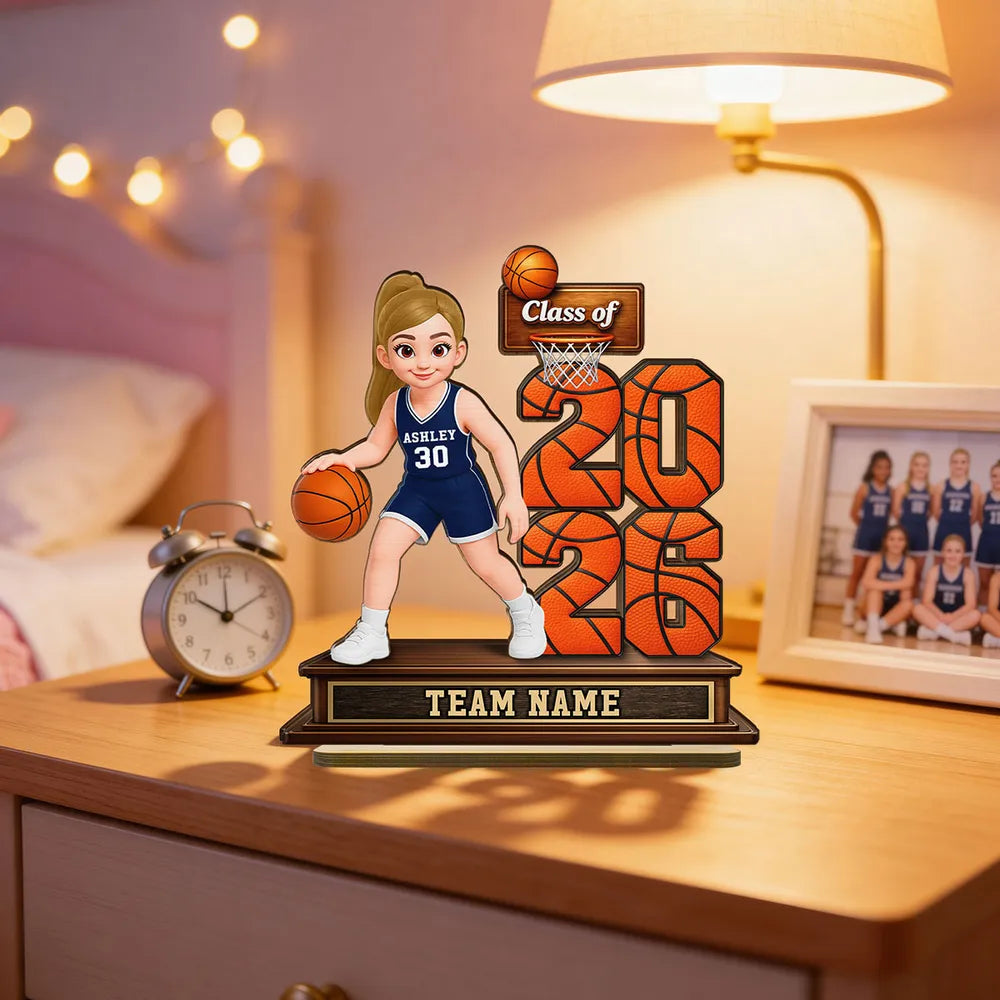 Personalized Basketball Player Graduation Trophy for Kids - Class of 2026 Plaque MagicInPrints