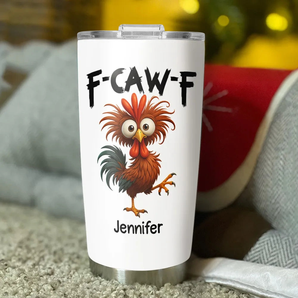 Personalized Insulated Tumbler for Adults - Funny Chicken Design Cup MagicInPrints