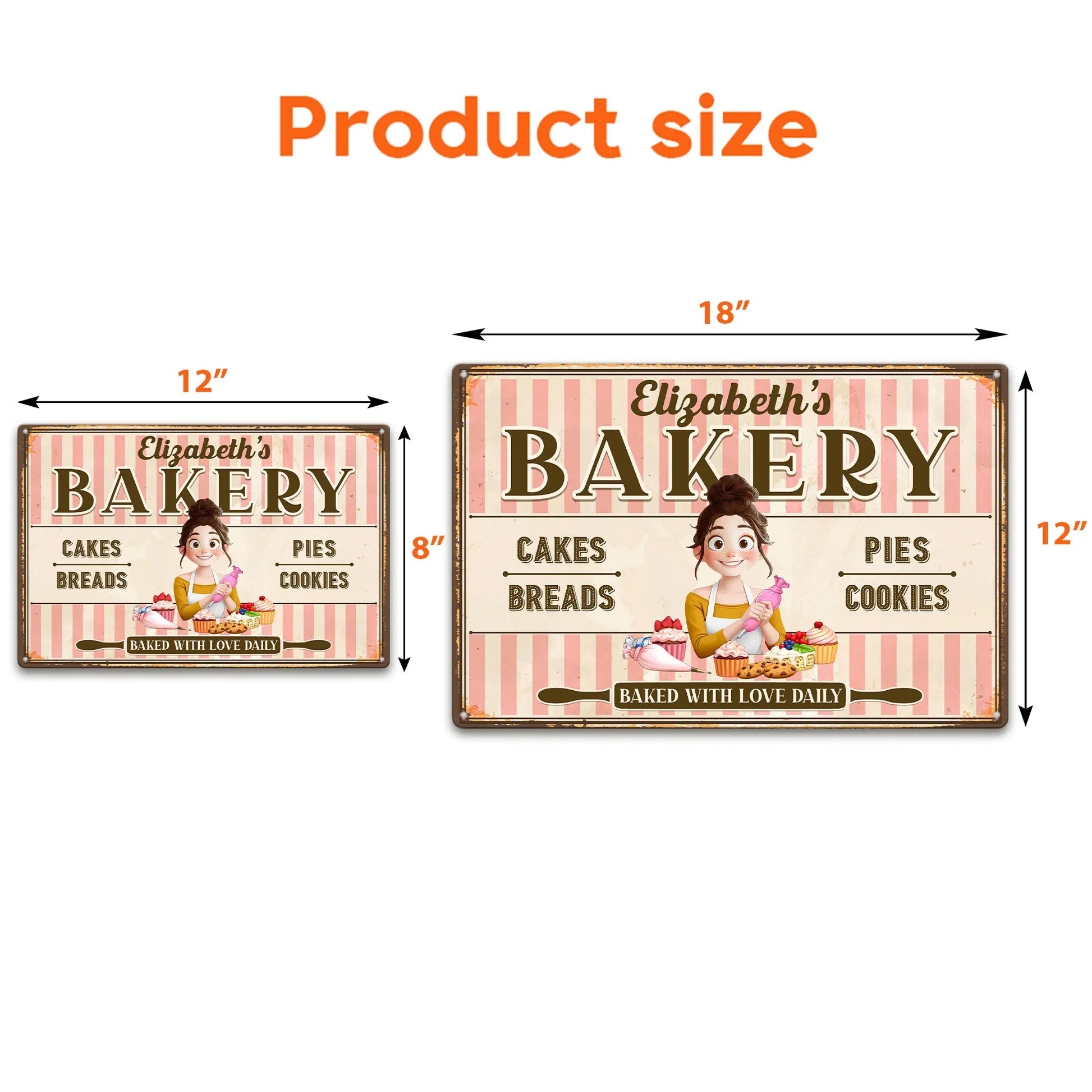 Personalized Bakery Sign for Home Bakers - Custom Kitchen Decor Sign MagicInPrints