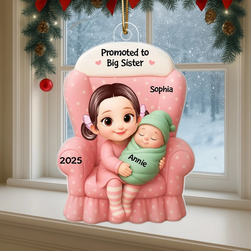 Personalized Big Sister Ornament for Kids - Christmas Gift 2025 Ornament MagicInPrints