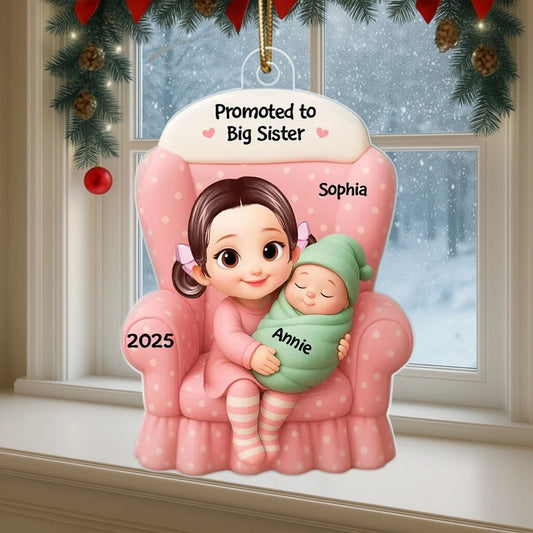 Personalized Big Sister Ornament for Kids - Christmas Gift 2025 Ornament MagicInPrints