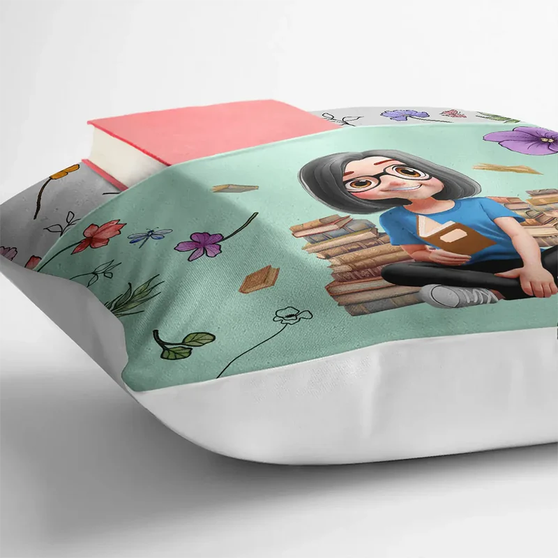 Personalized Reading Pillow for Book Lovers with Pocket - Cozy Home Decor Pillow MagicInPrints