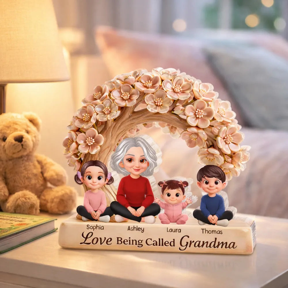Personalized Family Figurine for Grandma - Custom Names Keepsake Gift Plaque MagicInPrints