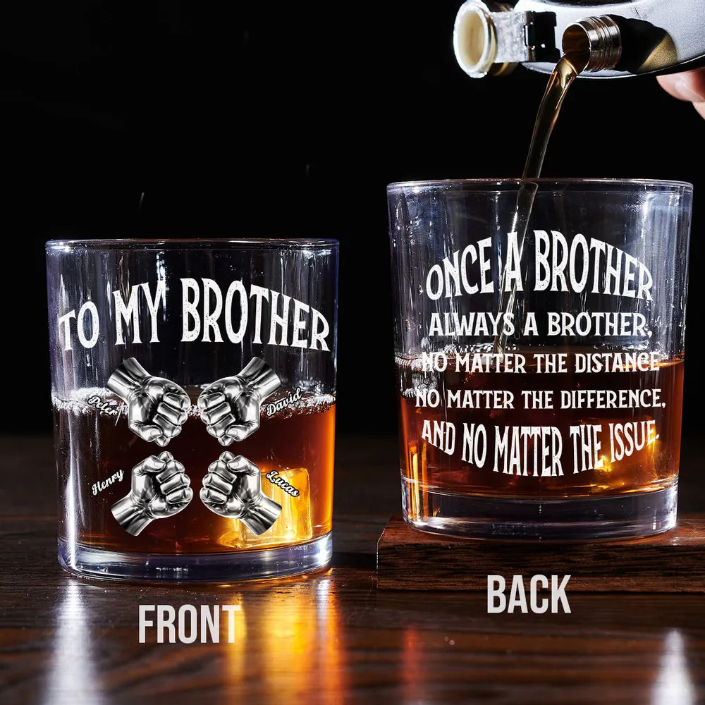 Personalized Whiskey Glass for Brother - Sentimental Gift for Brothers Cup MagicInPrints