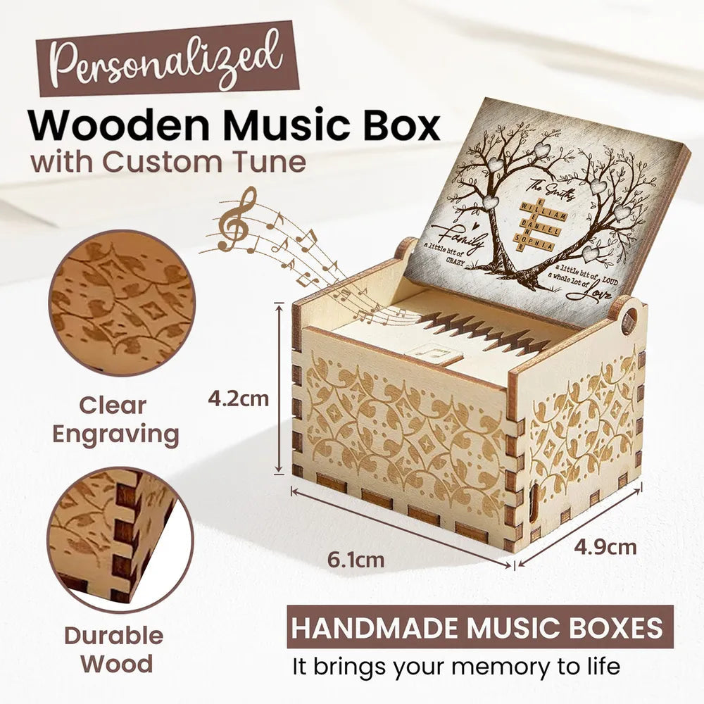 Personalized Family Music Box for Loved Ones - Sentimental Gift for Home Decor Plaque MagicInPrints