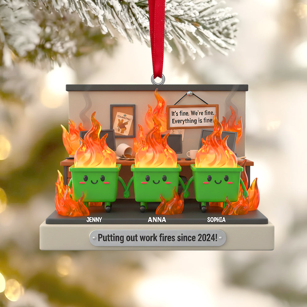 Putting out Work Fires Since 2024! - Personalized Christmas Ornament for Coworkers Ornament MagicInPrints