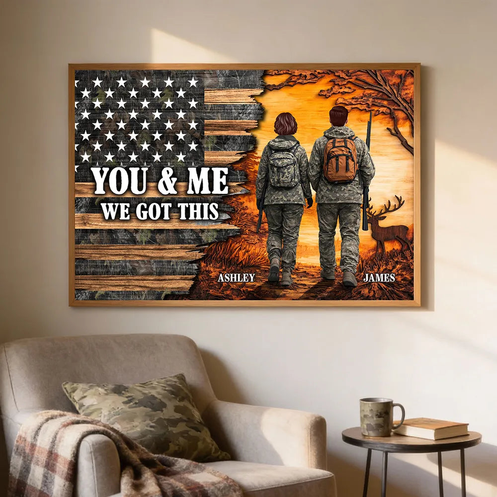 Personalized Military Couple Canvas Art for Veterans - Sentimental Home Decor Poster or Canvas MagicInPrints