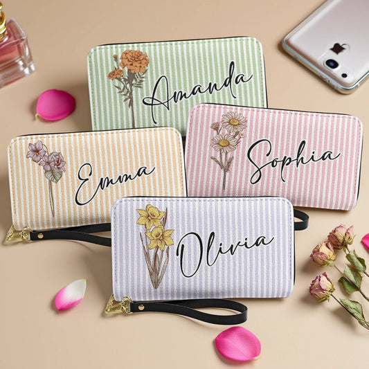 Personalized Floral Wallet for Women with Name - Perfect Gift Bag MagicInPrints