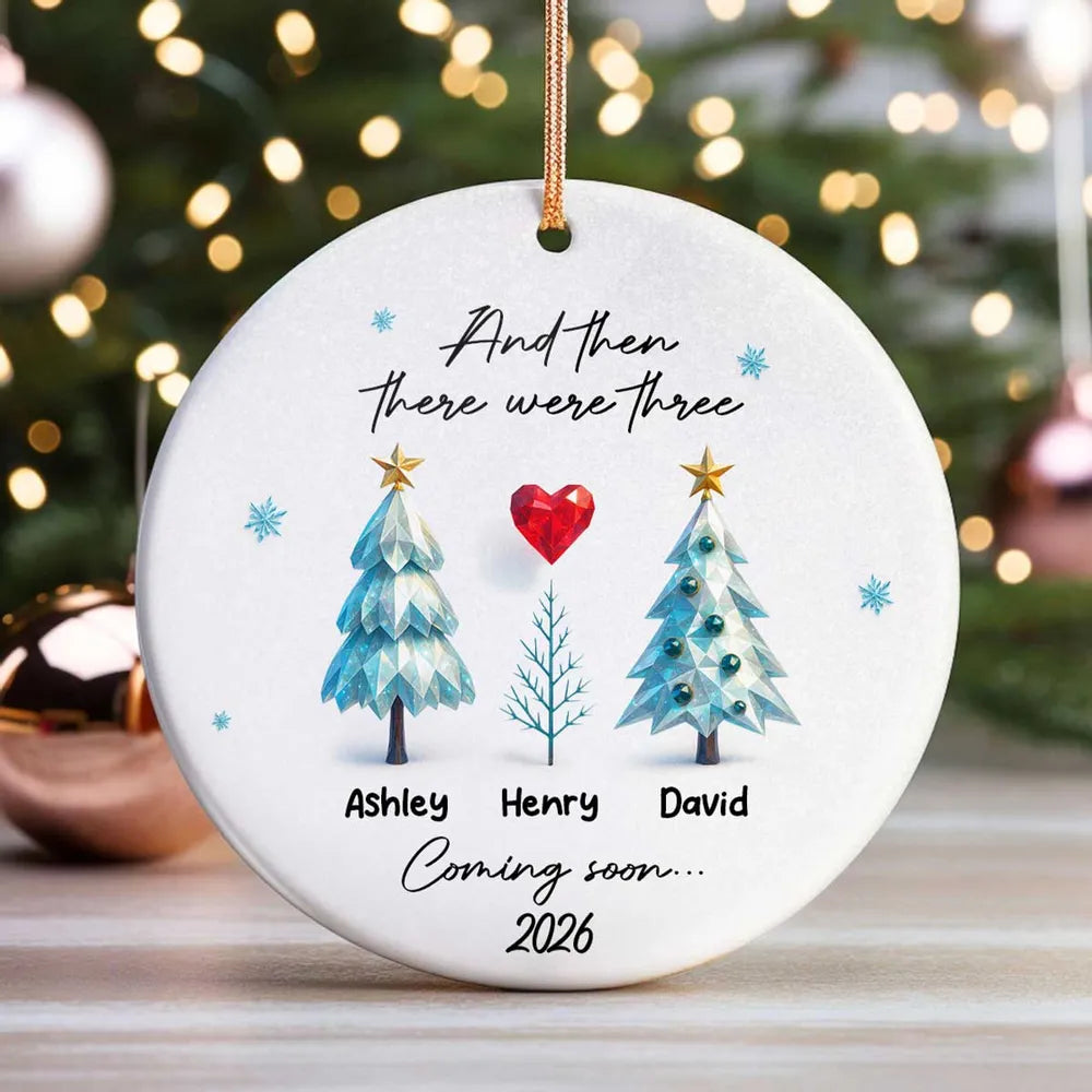 Personalized Family Christmas Ornament - New Baby Announcement 2026 Ornament MagicInPrints
