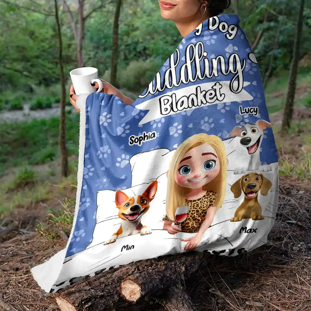 Personalized Dog Cuddling Blanket for Kids - Cozy Pet Lover Gift Blanket MagicInPrints