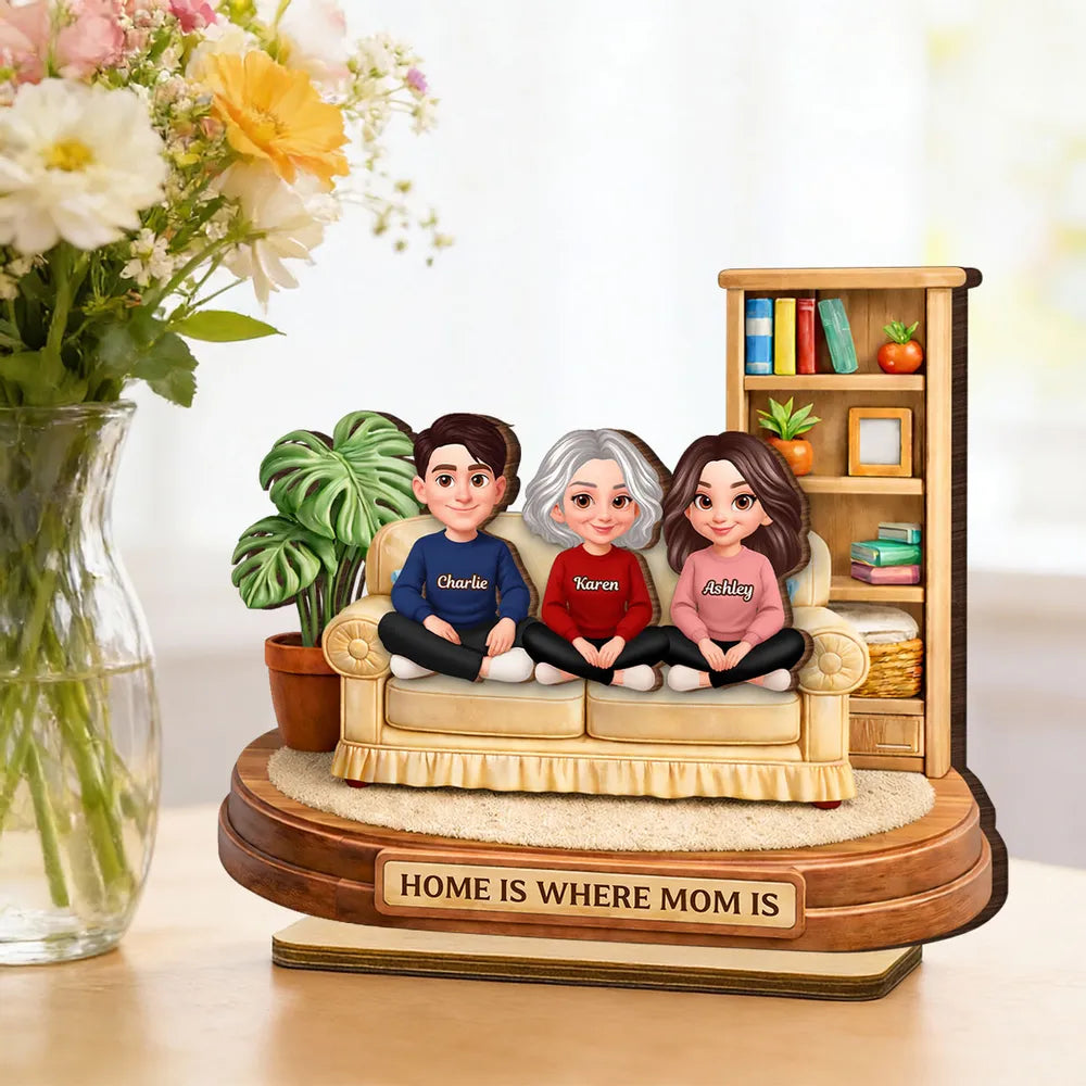 Custom Family Figurine for Mom - Personalized Gift for Home Decor Plaque MagicInPrints