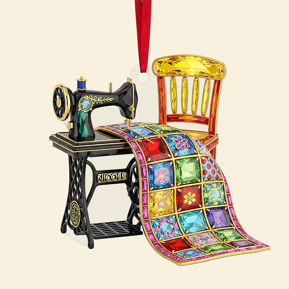 Sewing Machine Ornament - Personalized Gift for Sewing Lovers | Celebrate Creativity Ornament PopCulturePrints