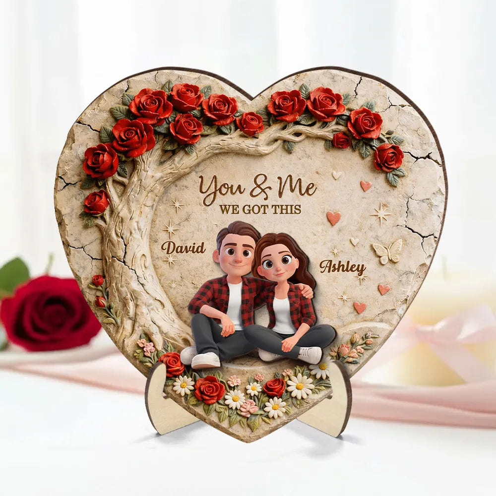 Personalized Heart-Shaped Plaque for Couples - Romantic Gift Plaque MagicInPrints