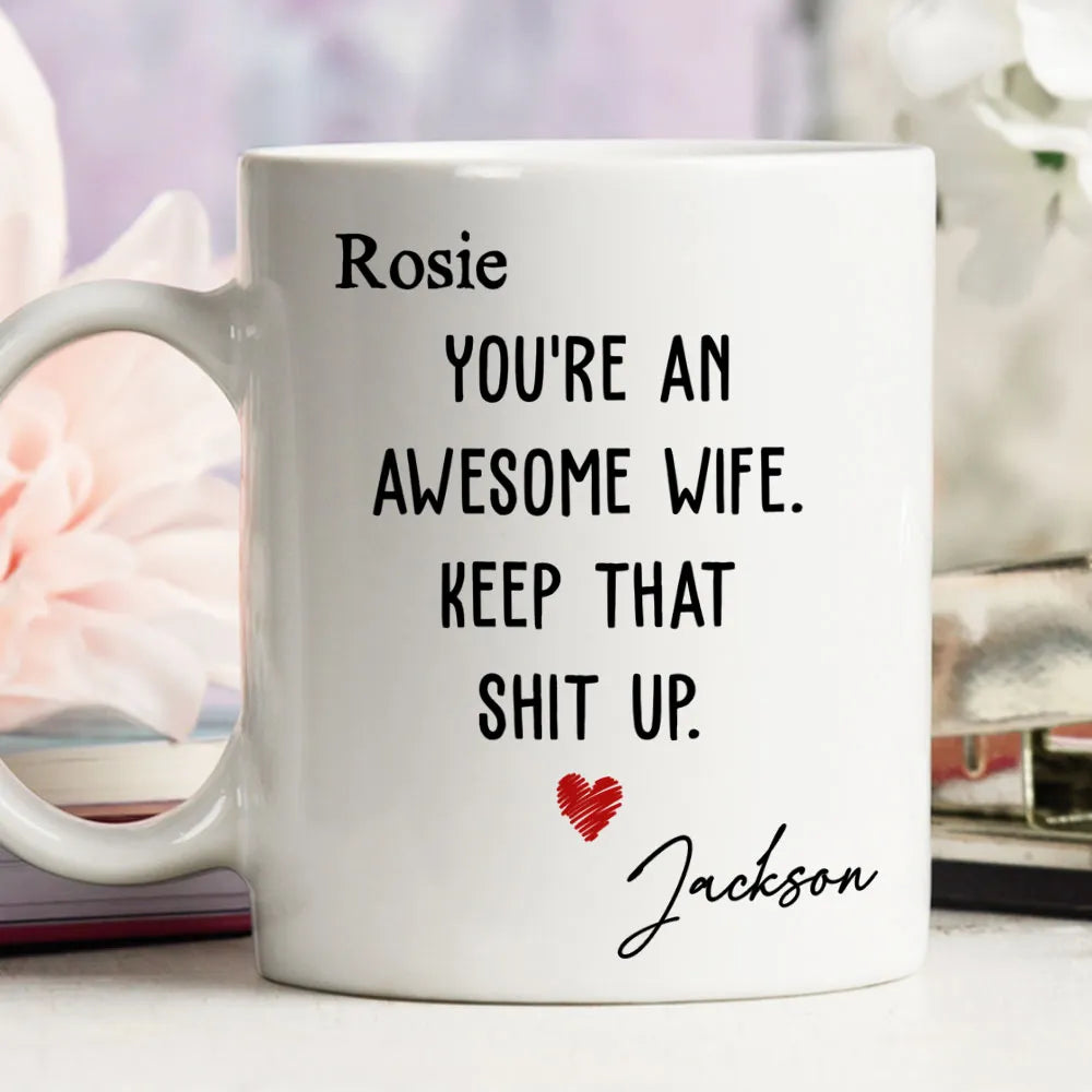 Personalized Mug for Wife - Funny Message from Husband Cup MagicInPrints