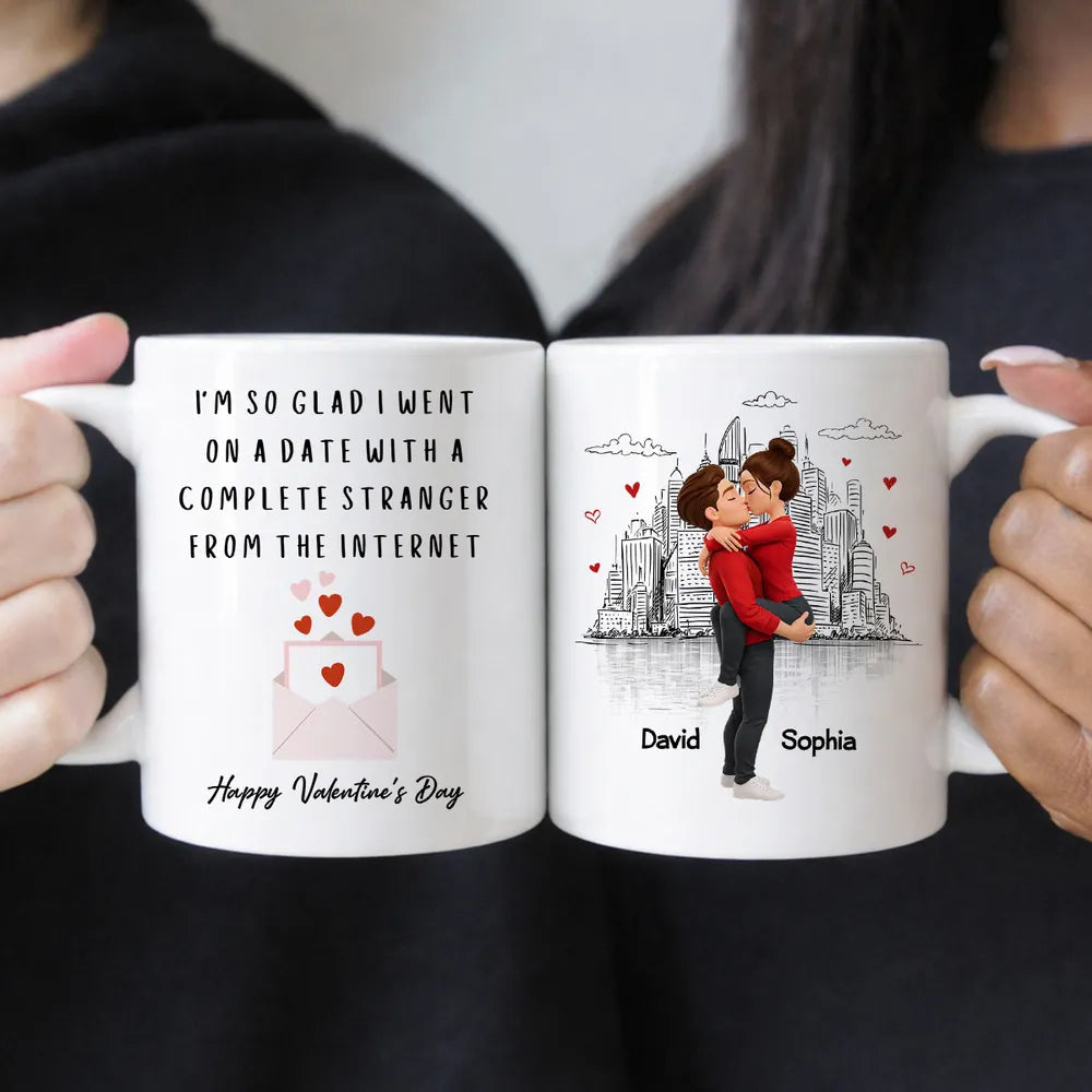 Personalized Couple Mug Set for Valentine's Day - Romantic Gift with Custom Names Cup MagicInPrints