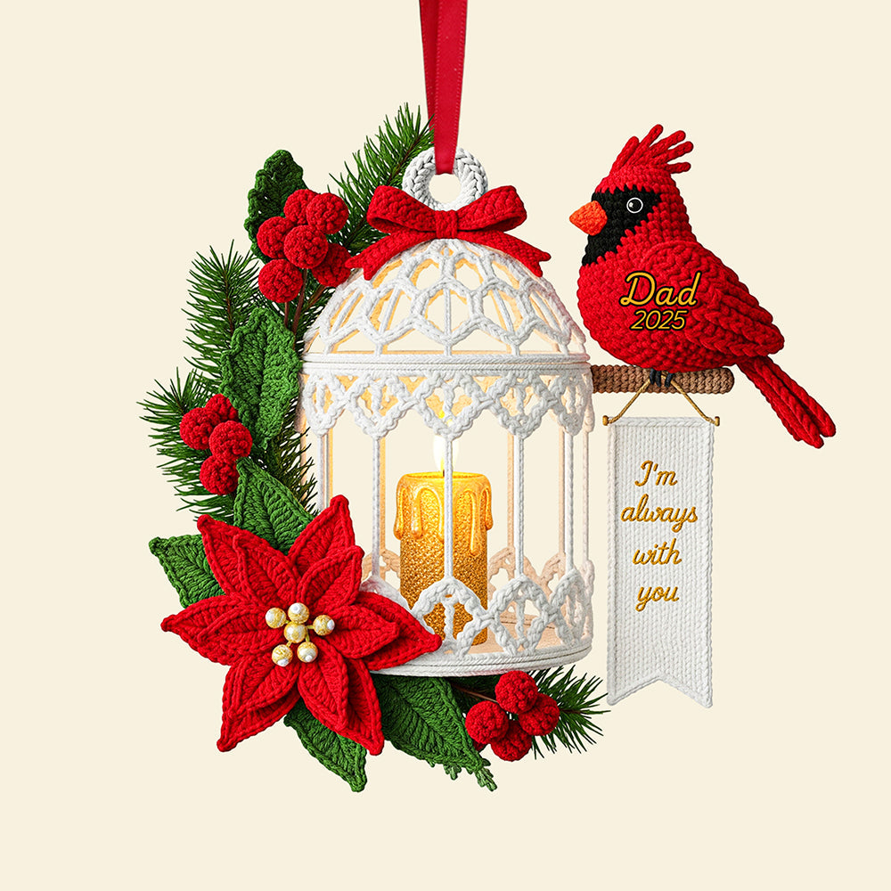 "I'm always with you" - Personalized Memorial Cardinal Ornament - A Meaningful Gift for Loved Ones Ornament PopCulturePrints