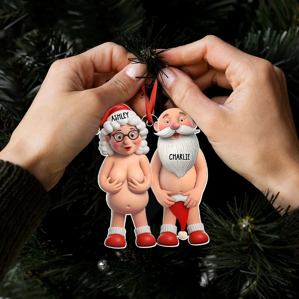 Personalized Funny Couple Christmas Ornament - Holiday Decor Gift Ornament MagicInPrints