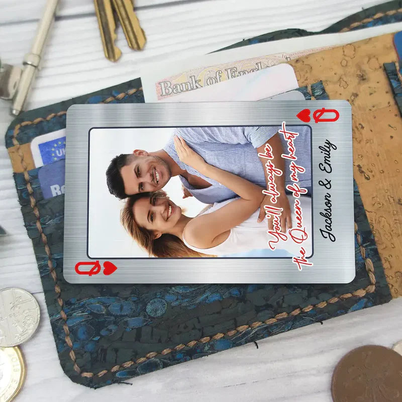 Personalized Wallet Card for Couples with Photo and Message - Romantic Gift Wallet Card MagicInPrints