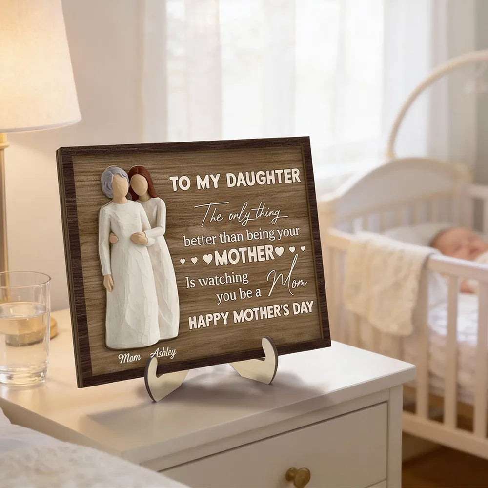 Personalized Mother Daughter Figurine Plaque - Sentimental Mother's Day Gift Plaque MagicInPrints