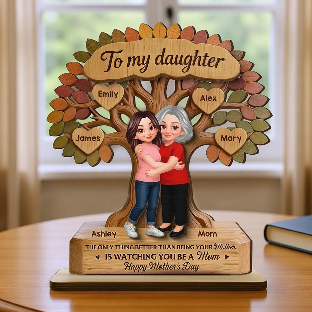 Personalized Family Tree Plaque for Daughter - Mother's Day Gift Plaque MagicInPrints