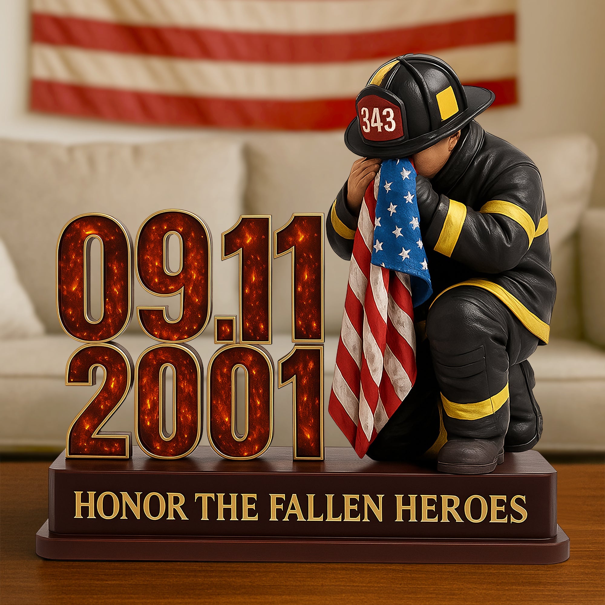Honor the Fallen Heroes - Personalized Fallen Firefighter Plaque Shaped Plaques MagicInPrints
