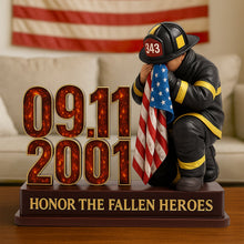 Load image into Gallery viewer, Honor the Fallen Heroes - Personalized Fallen Firefighter Plaque Shaped Plaques MagicInPrints
