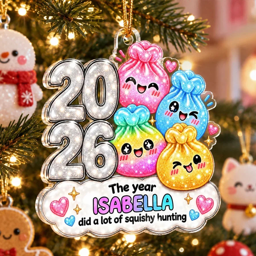 Personalized Acrylic Christmas Ornament Kids Squishy Gift