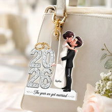 Load image into Gallery viewer, Personalized Acrylic Christmas Ornament Newlyweds Gift
