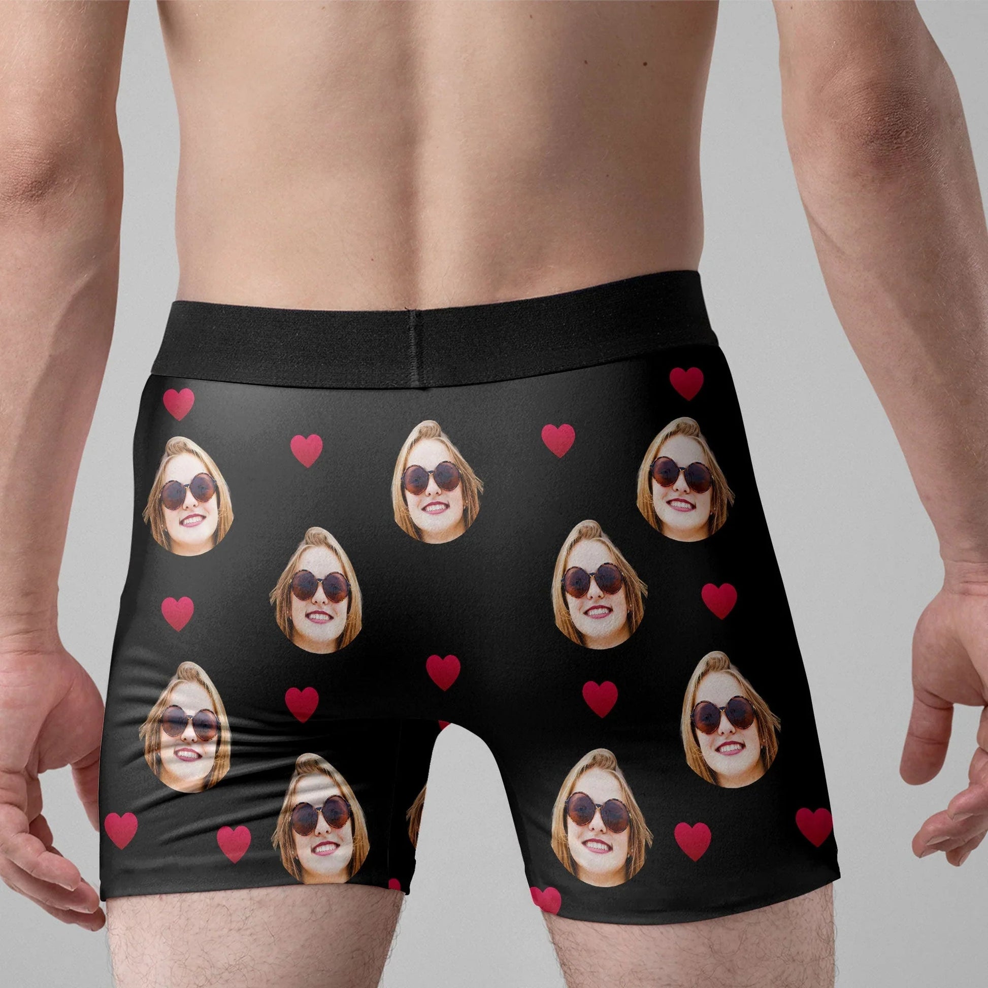 Custom Face Men's Boxer Briefs for Couples - Funny Romantic Gift Underwear MagicInPrints