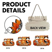 Load image into Gallery viewer, Personalized Wooden Cat Sign Cozy Autumn Decor Gift for Cat Owners
