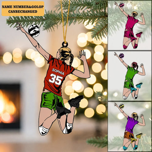 Personalized Volleyball Spike Acrylic Ornament Custom Gift for Players