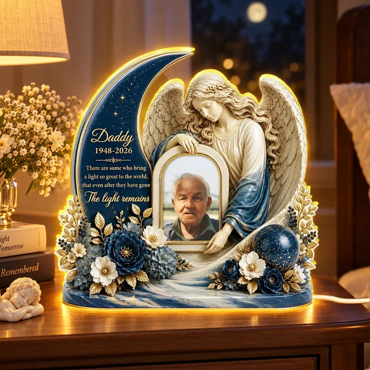 Personalized Memorial Acrylic Light Box Sympathy Gift for Family