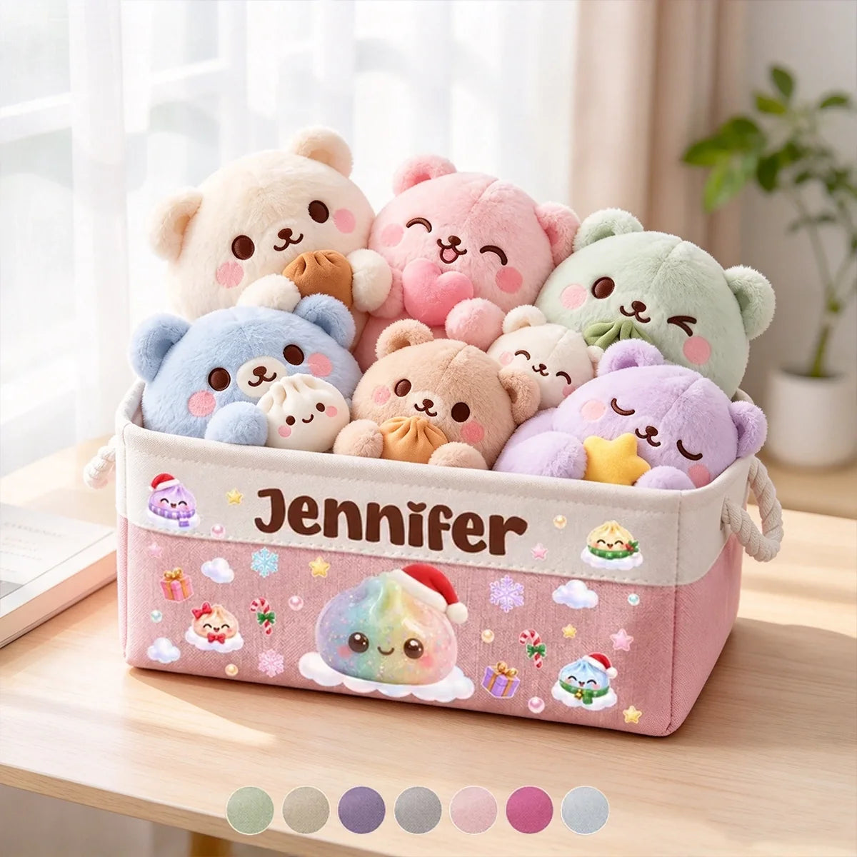 Personalized Cotton Rope Basket Christmas Toy Storage Gift for Kids