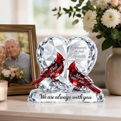 Personalized Heart-Shaped Acrylic Block Plaque Sympathy Gift for Friend