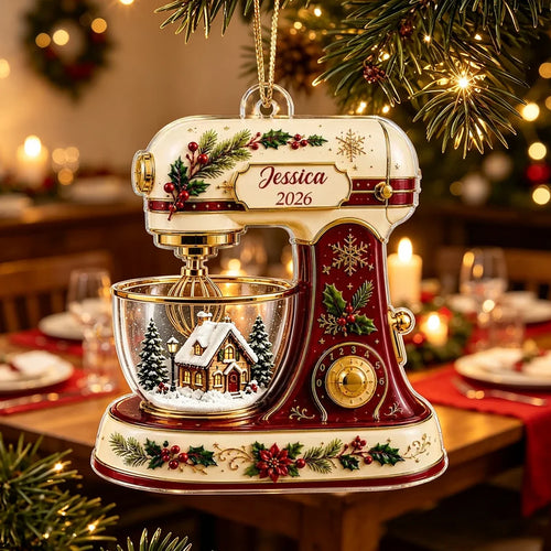 Personalized Baking Mixer Acrylic Ornament Unique Gift for Home Cooks