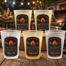 Load image into Gallery viewer, Personalized Frosted Plastic Cup Grill &amp; Chill Gift for Dad
