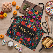 Load image into Gallery viewer, Personalized Waterproof Apron Vibrant Mexican Floral Gift for Mom
