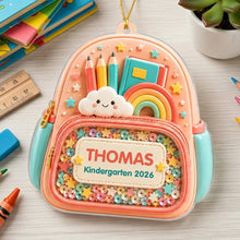 Load image into Gallery viewer, Personalized Acrylic School Backpack Ornament Gift for Kids

