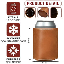 Load image into Gallery viewer, Personalized Leather Can Cooler Custom RV Design Gift for Couples
