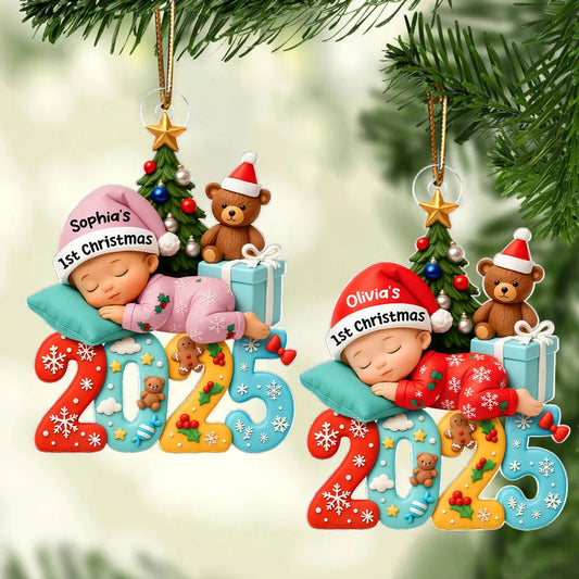 Personalized Baby's First Christmas Ornament 2023 - Custom Name Keepsake Gift Ornament MagicInPrints