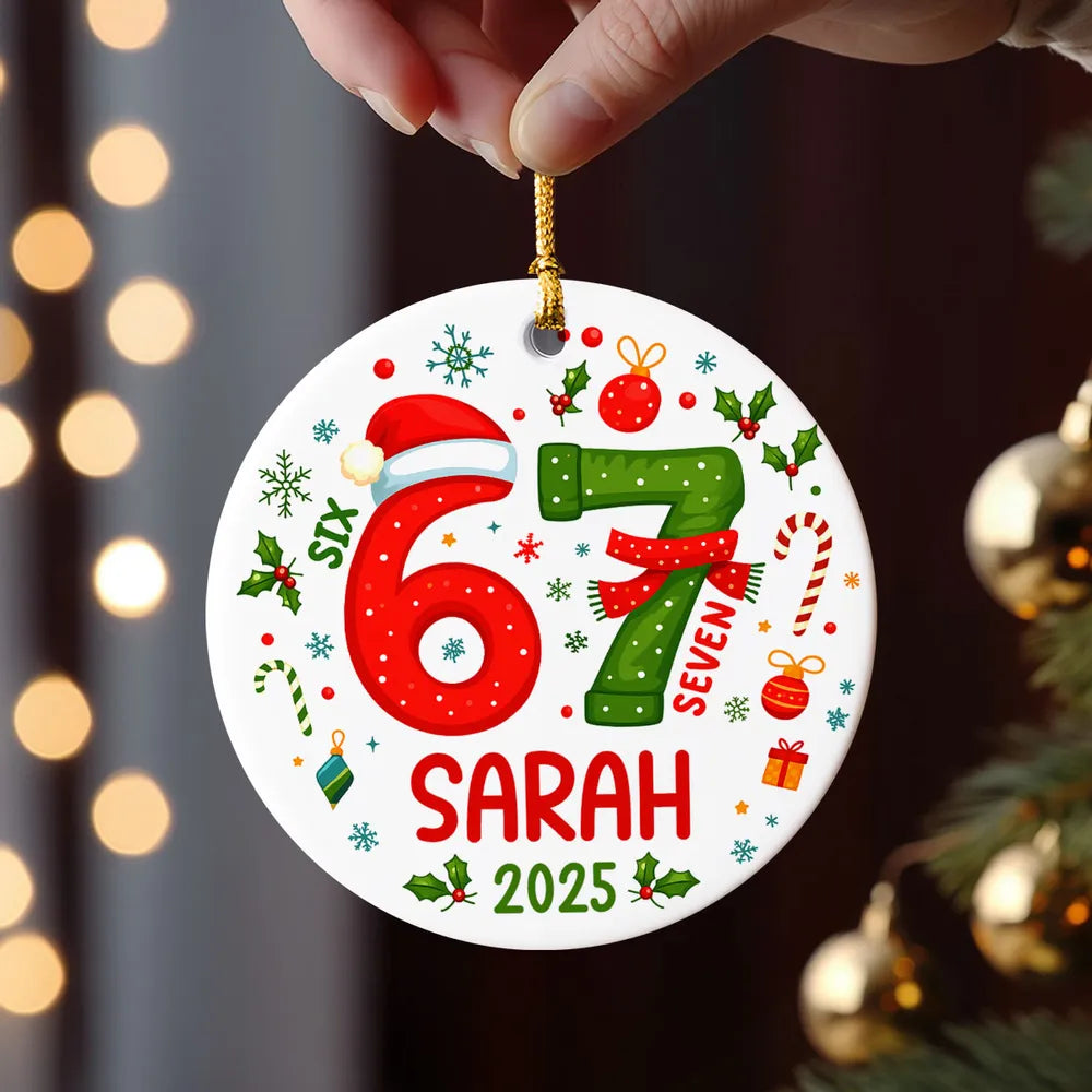 Personalized Christmas Ornaments for Adults - Custom Year 67 Design Ornament MagicInPrints