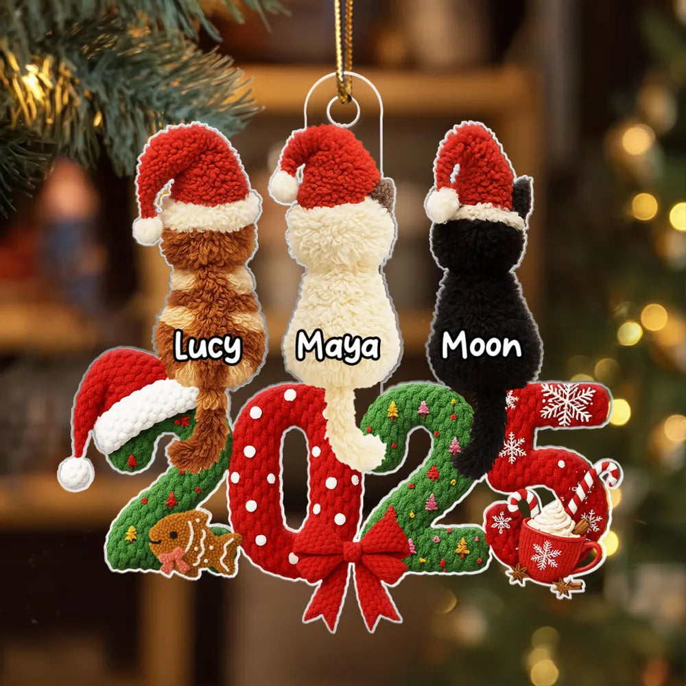 Personalized Cat Christmas Ornament 2023 for Pet Lovers - Festive Holiday Decor Ornament MagicInPrints