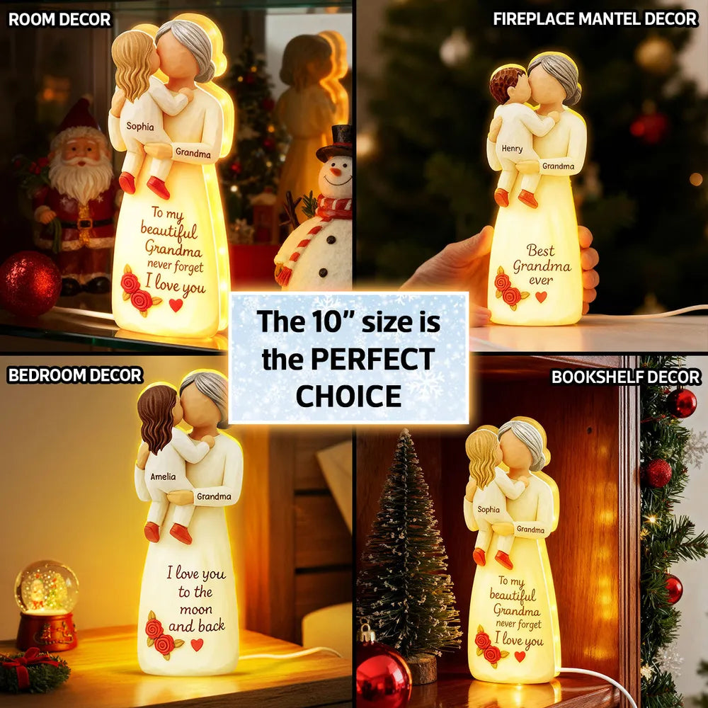 Personalized LED Night Light for Grandma - Heartfelt Gift for Christmas Plaque MagicInPrints