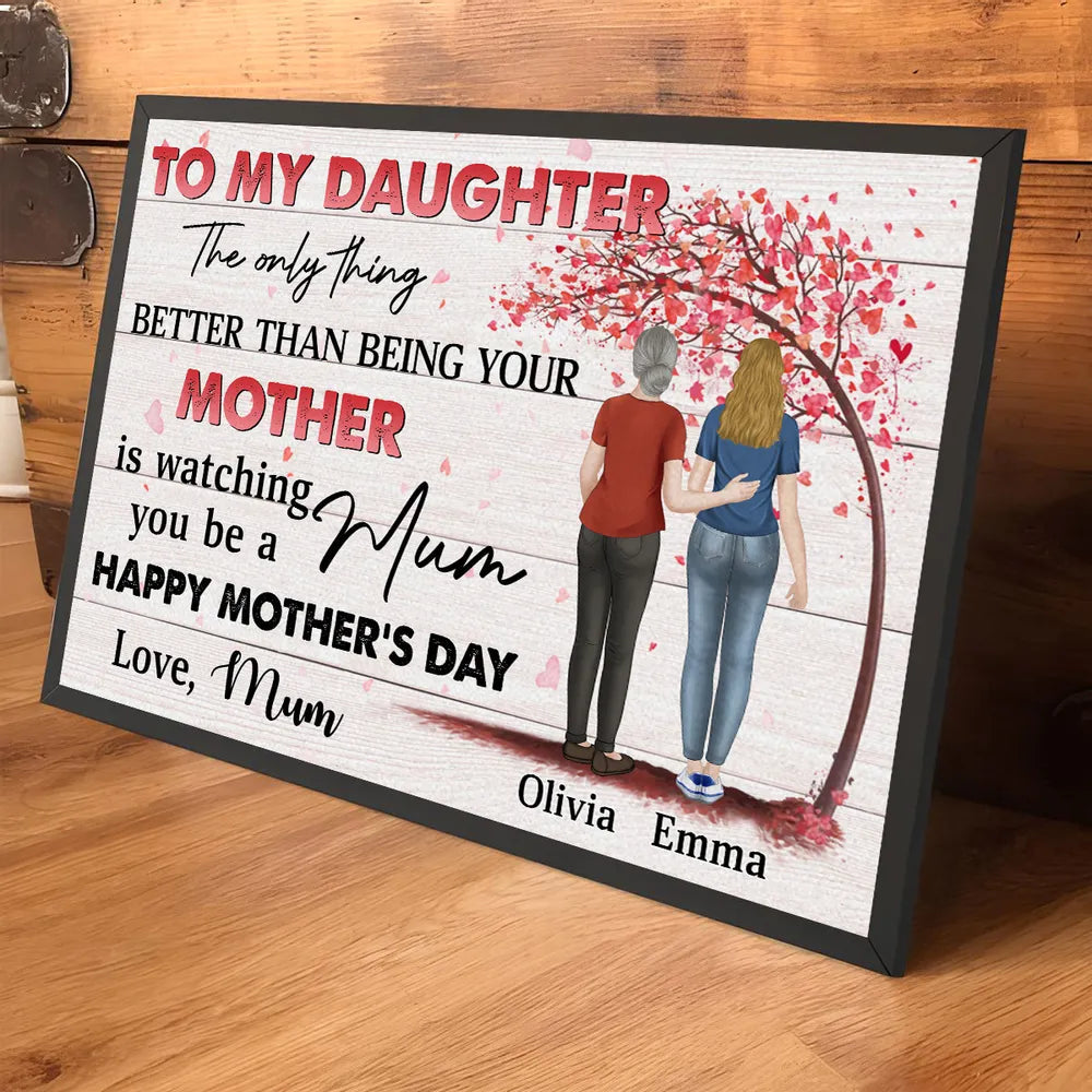 Personalized Canvas Print for Daughter - Mother's Day Gift with Heartfelt Message Poster or Canvas MagicInPrints