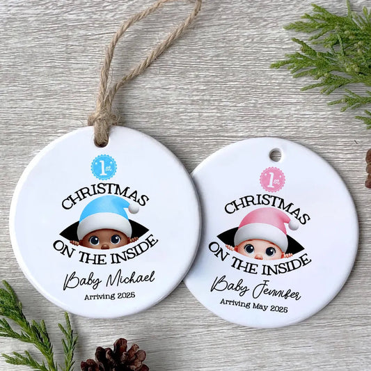 Personalized Baby's First Christmas Ornament for Expecting Parents - Holiday Keepsake Ornament MagicInPrints