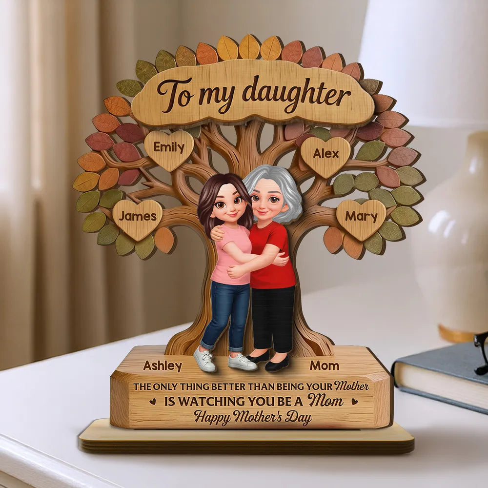 Personalized Family Tree Plaque for Daughter - Mother's Day Gift Plaque MagicInPrints
