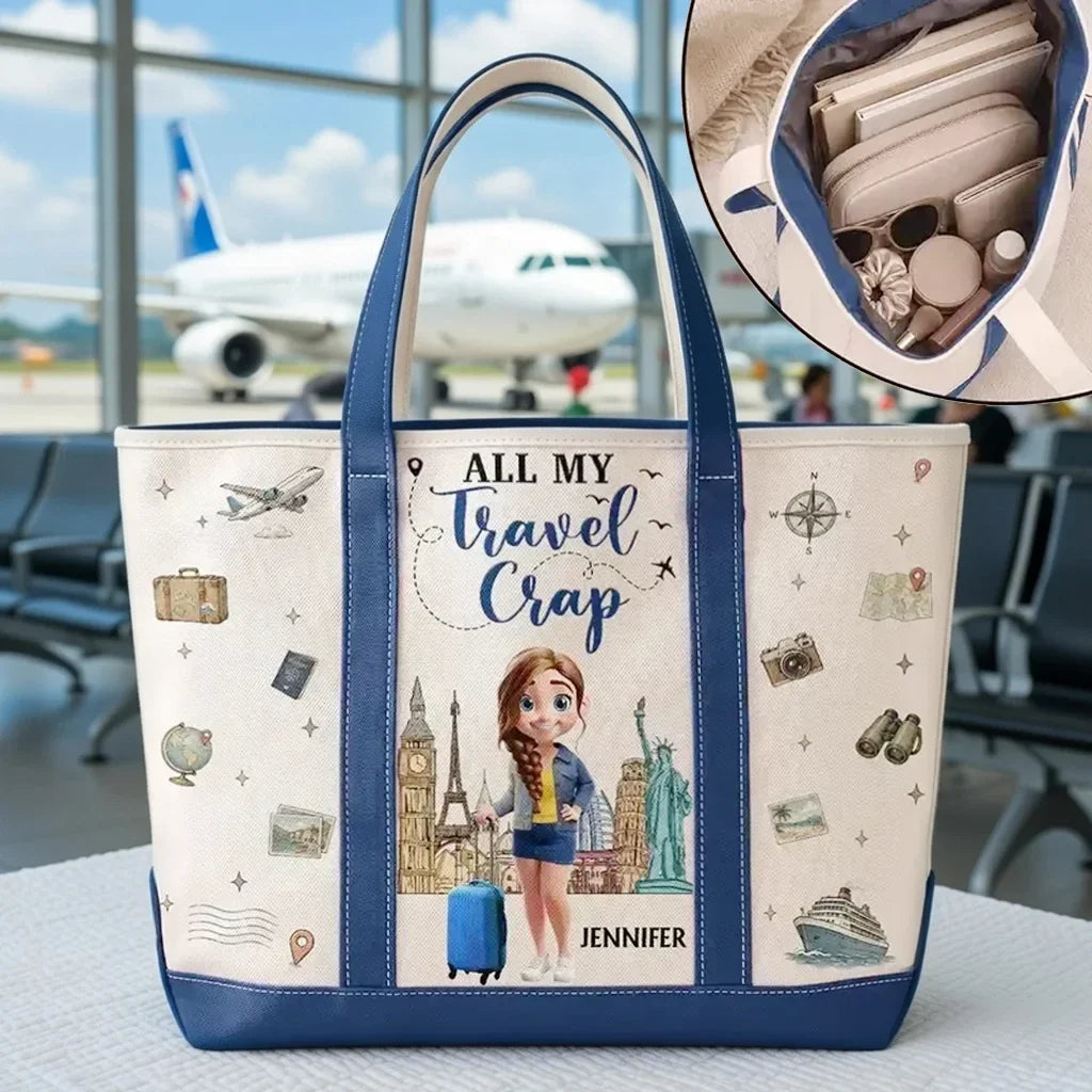 Personalized Oxford Cloth Travel Tote Bag Custom Design Gift for Travelers